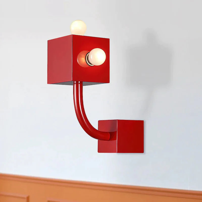 TriGlowCube | Rode Geometrische Lamp