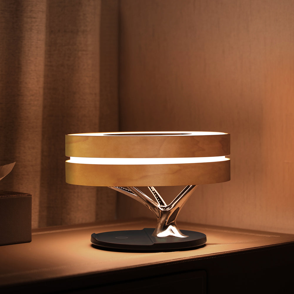 Veylix | Bureaulamp met luidspreker en draadloze oplader