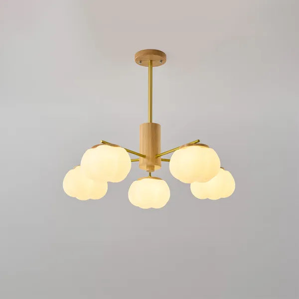 Creatieve houten katoenen ballen woonkamer kroonluchter