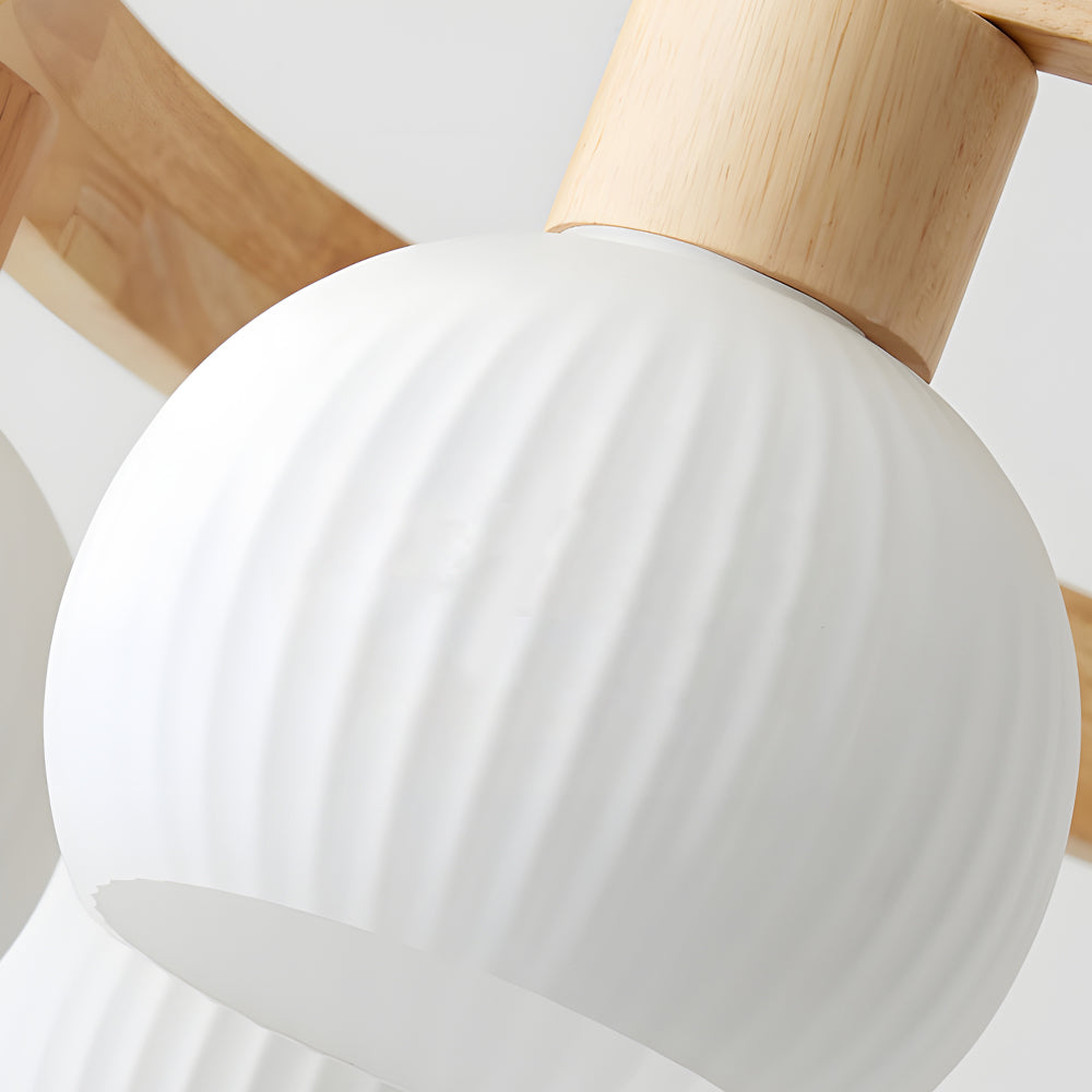 Glisaro | Scandinavische Houten Kroonluchter met 3-Staps Dimfunctie