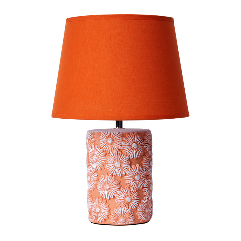 Zonnebloem lichtspel | Oranje tafellamp met creatief ontwerp