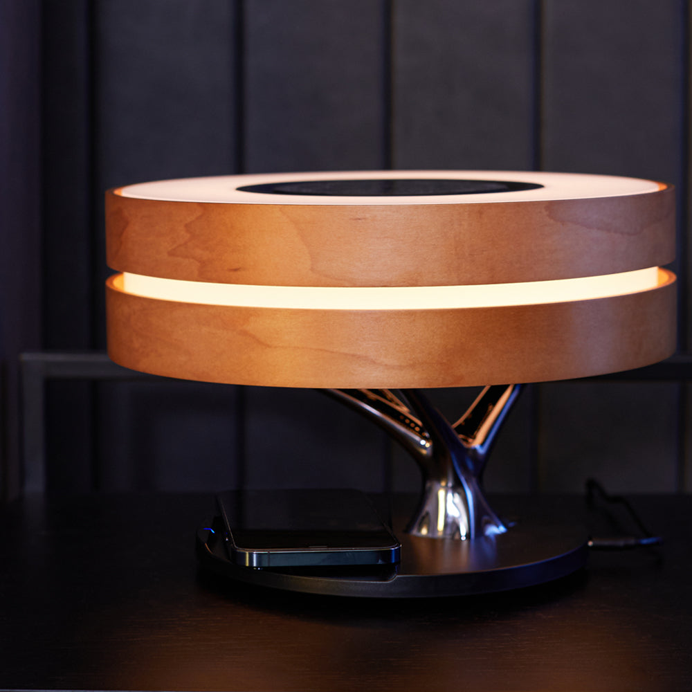 Veylix | Bureaulamp met luidspreker en draadloze oplader