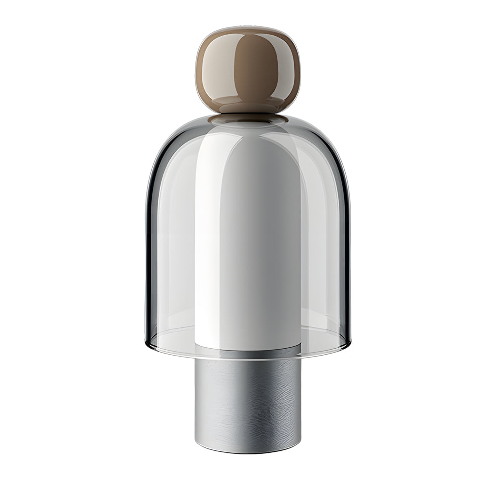 Moderne en draagbare dimbare tafellamp van helder glas