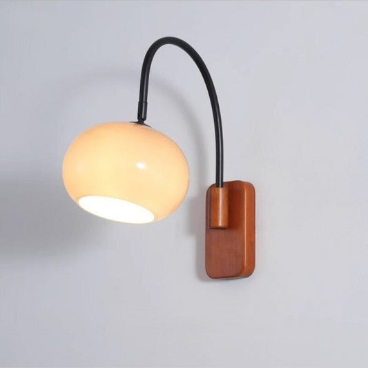 Bauhaus Kaki draaibare glazen wandlamp