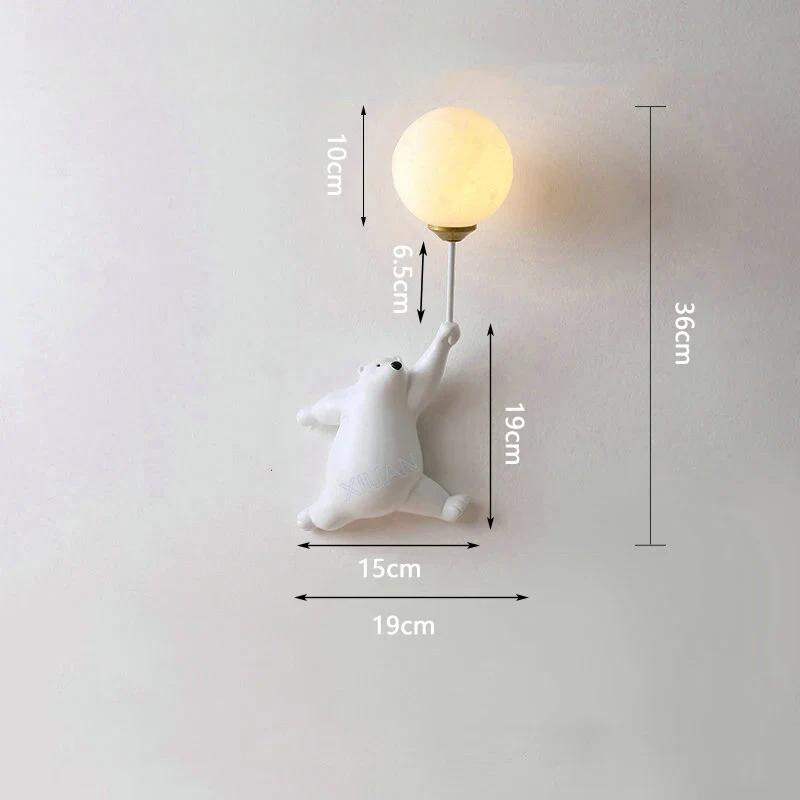 BearClock - Grappige LED beer wandlamp voor de kinderkamer