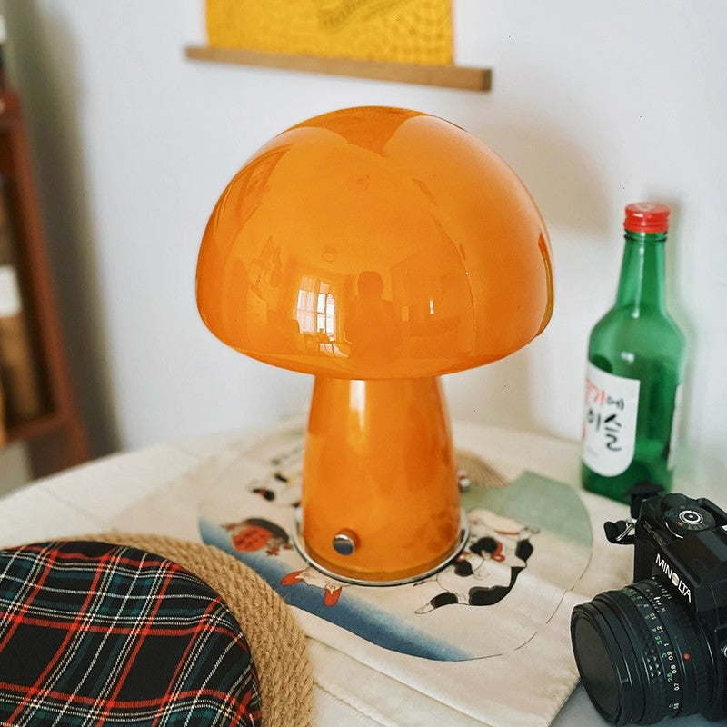 LampenTraum | Scandinavische LED tafellamp in oranje en wit