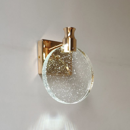 GlintSphere | Ronde kristallen wandlamp