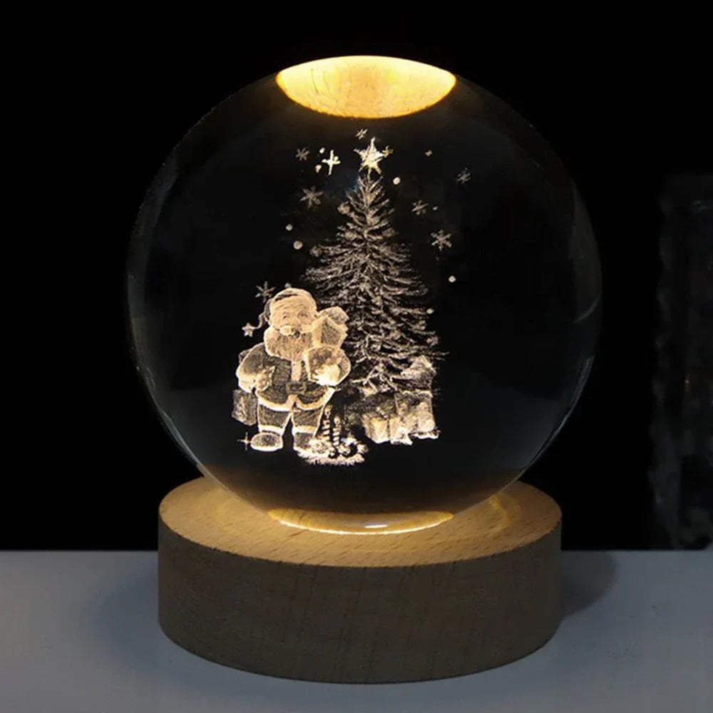 Lichtgevende kristallen bol