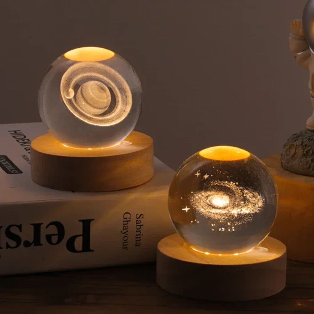 Lichtgevende kristallen bol