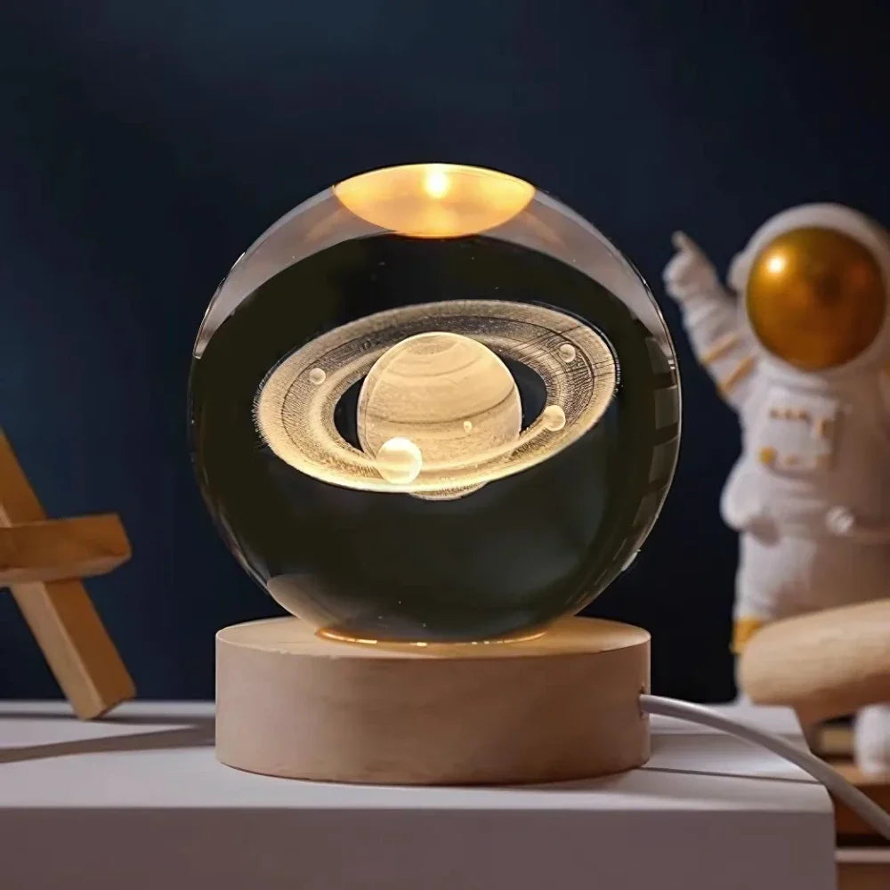 Lichtgevende kristallen bol