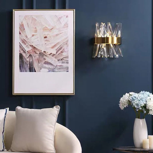 CrystalCrown | Gouden kristallen wandlamp