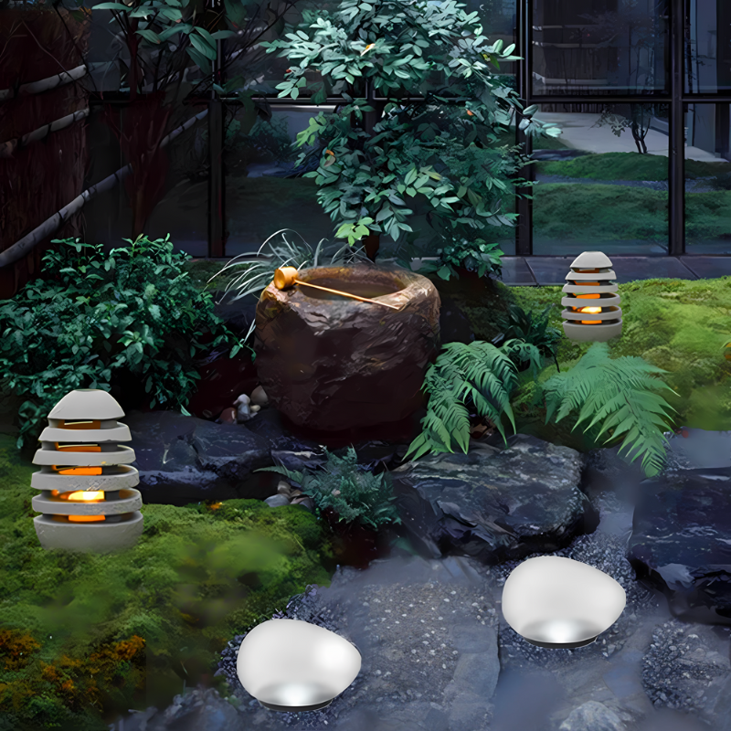 SonnenStein | Kiezelstein buitenlamp op zonne-energie voor in de tuin