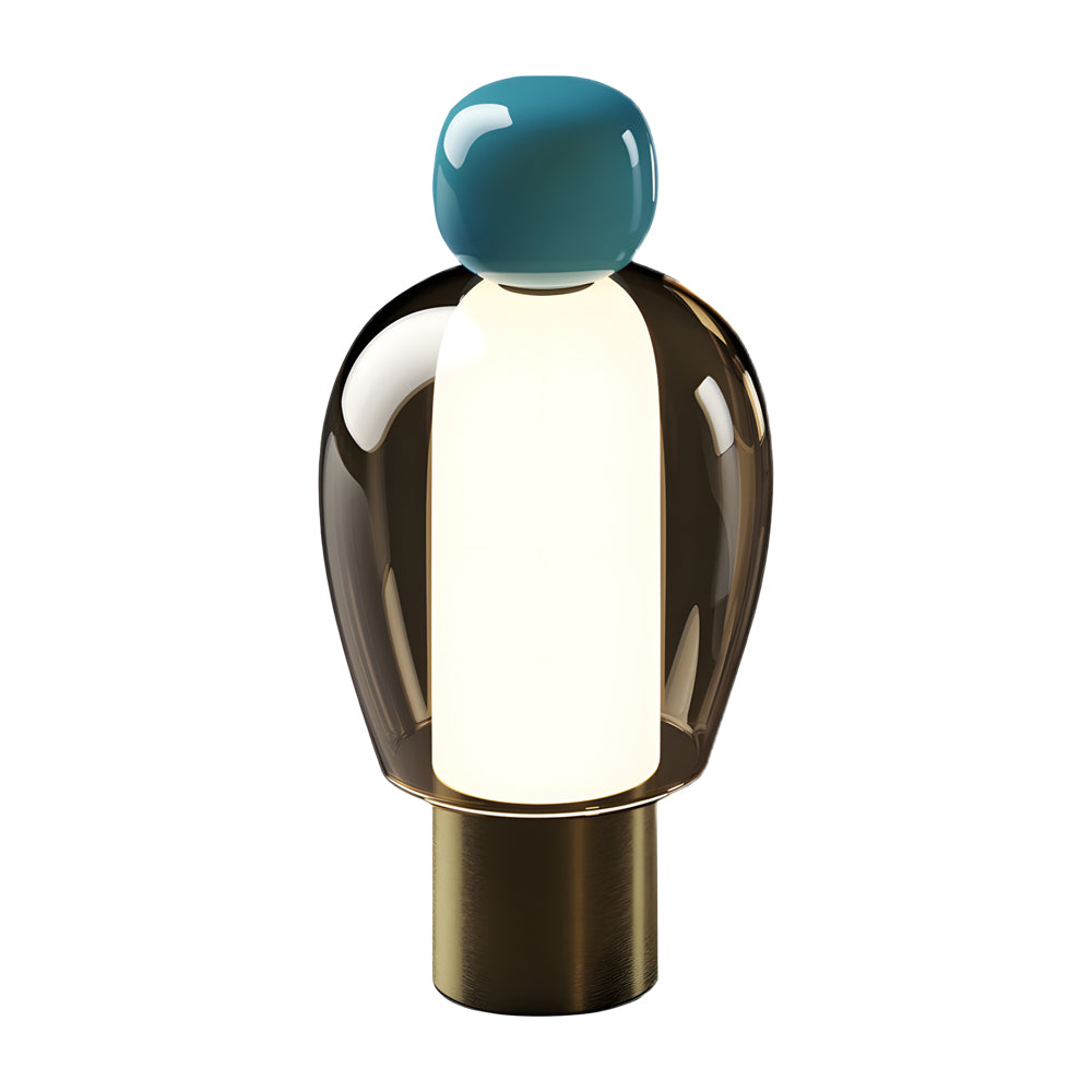 Moderne en draagbare dimbare tafellamp van helder glas