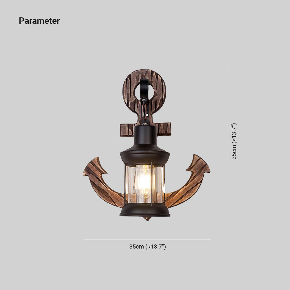 MarineGlow | Anker van hout LED lamp