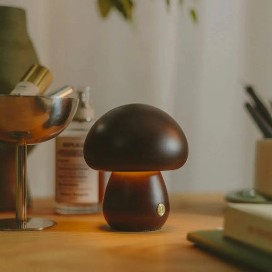 Timber Mushie Lamp | Walnoot | Klein