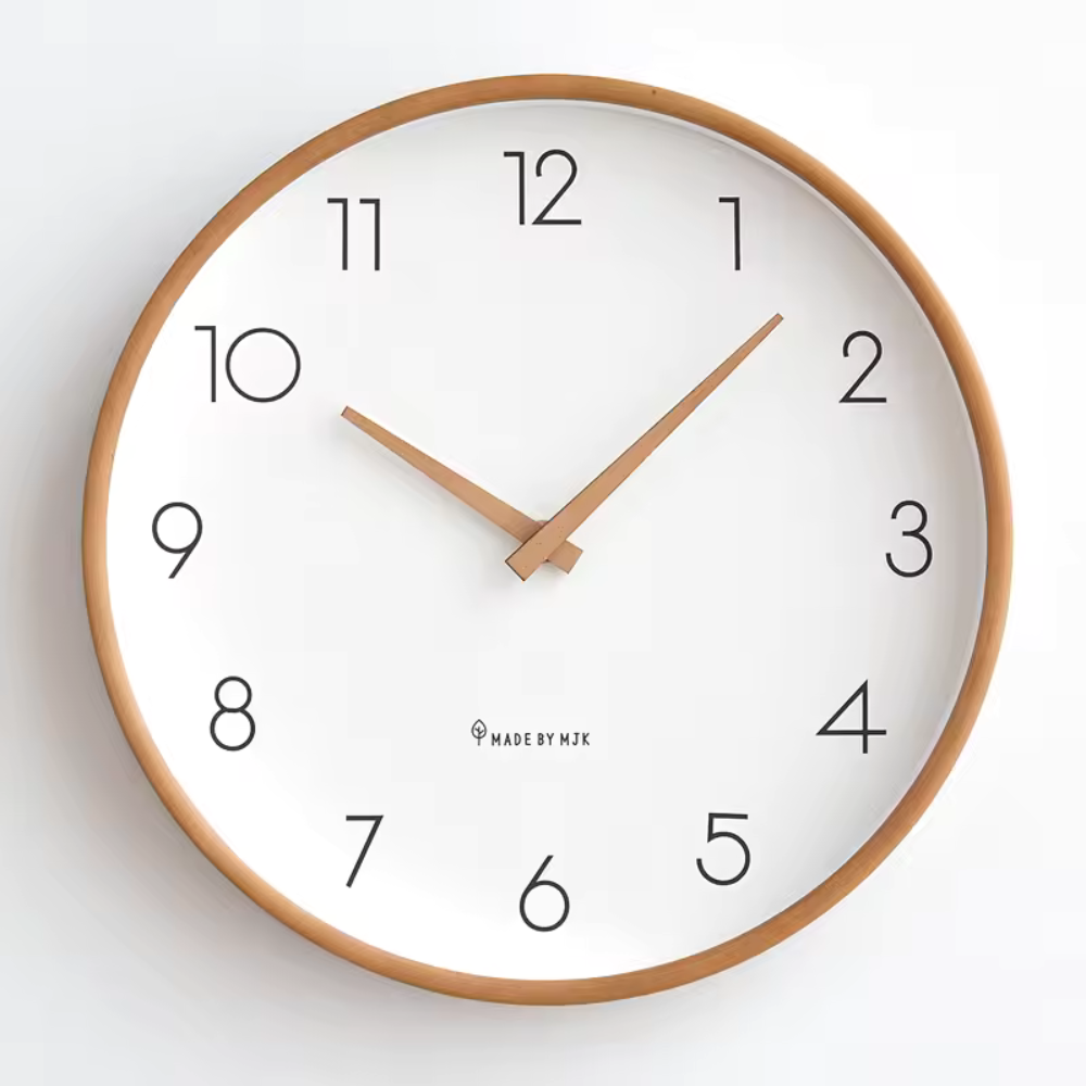 Modern Solid Wood Wall Clock Nordic Design