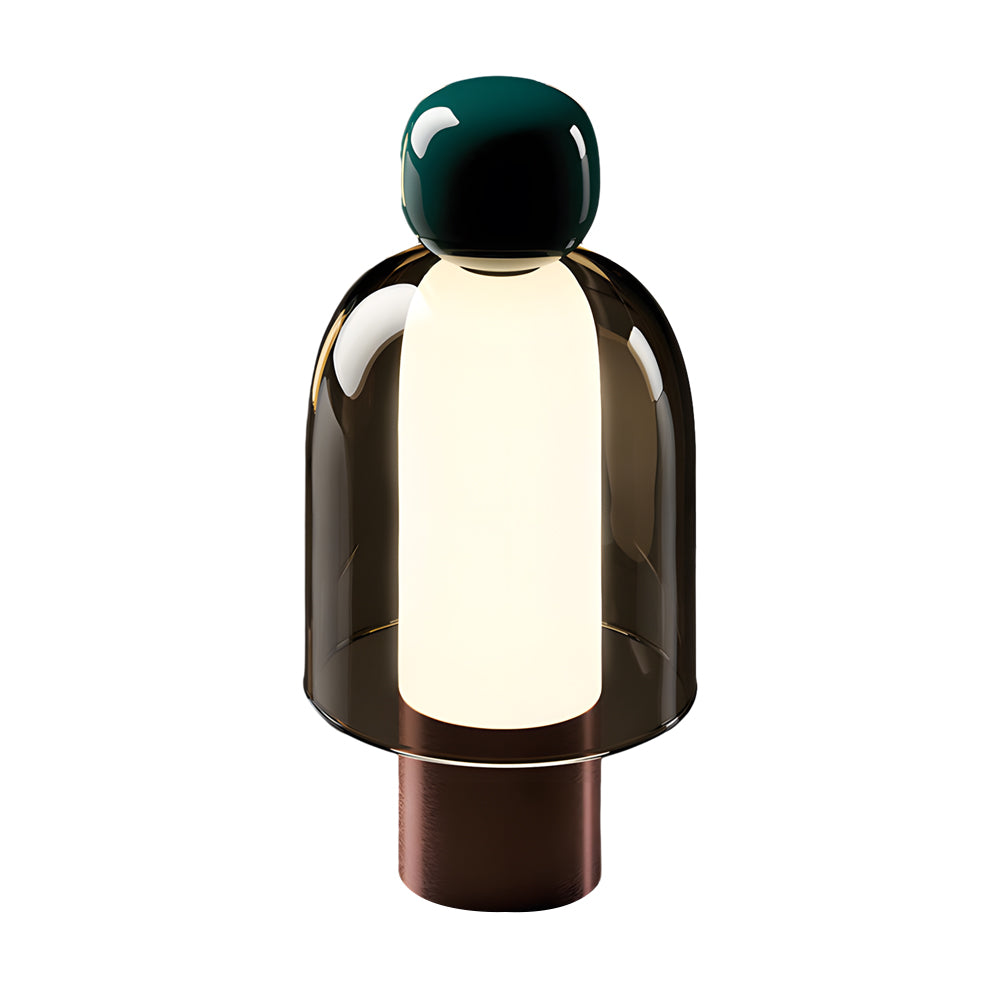 Moderne en draagbare dimbare tafellamp van helder glas
