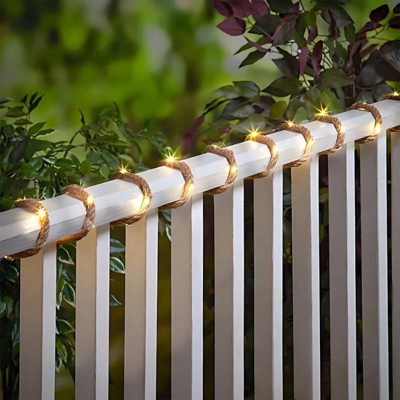 StarShimmer | Feeënverlichting op Zonne-energie – Sfeervolle Tuinverlichting met Warmwitte LED’s voor Balkon, Terras & Feestdecoratie