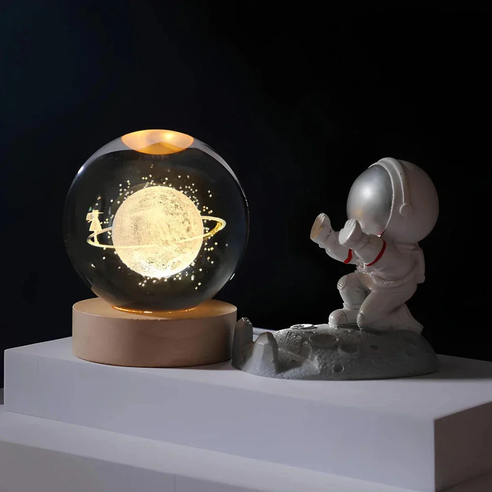 Lichtgevende kristallen bol