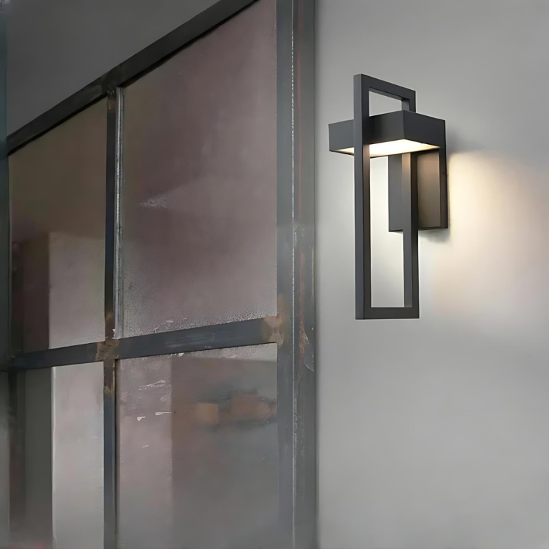 GeoLampe LED Buitenwandlamp | Moderne Waterdichte Wandlamp van Roestvrij Staal voor Tuin, Entree & Balkon