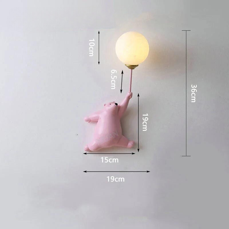 BearClock - Grappige LED beer wandlamp voor de kinderkamer