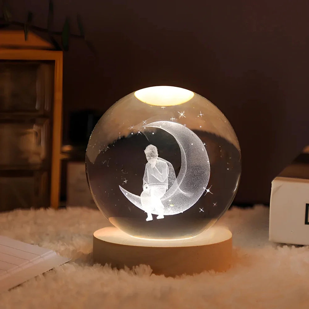 Lichtgevende kristallen bol