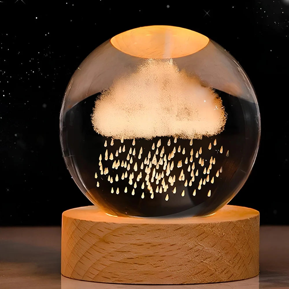 Lichtgevende kristallen bol