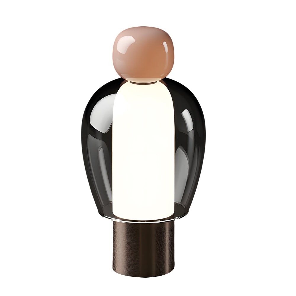 Moderne en draagbare dimbare tafellamp van helder glas