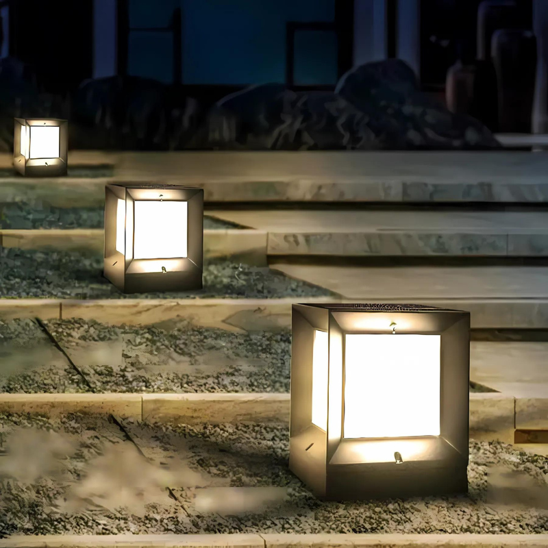 GlimmerCube | Stijlvolle LED vloerlamp voor buiten voor een elegant tuinontwerp