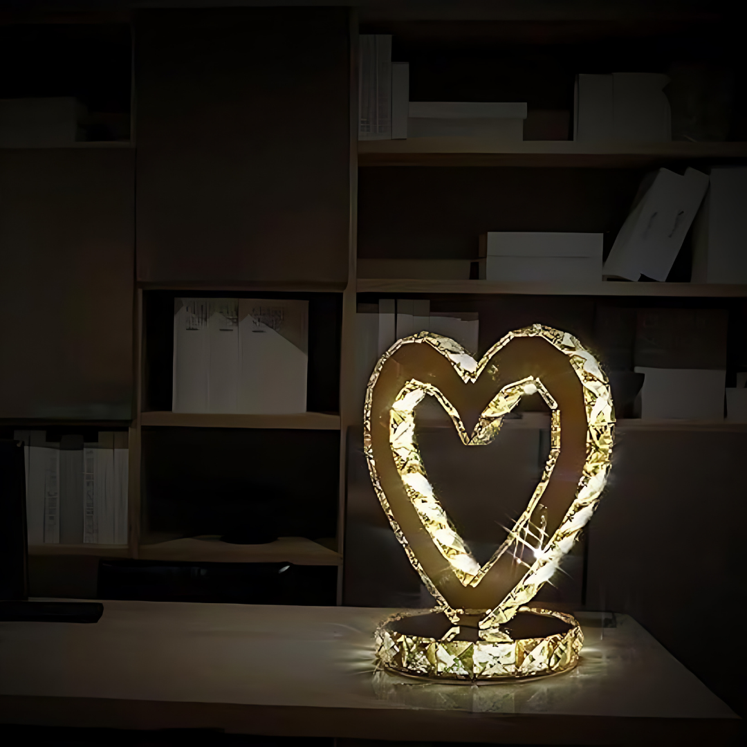 KristallGlanz Kristallen Tafellamp | Luxe LED Lamp van Kristal & Metaal met Warm Wit Licht voor Woonkamer & Slaapkamer
