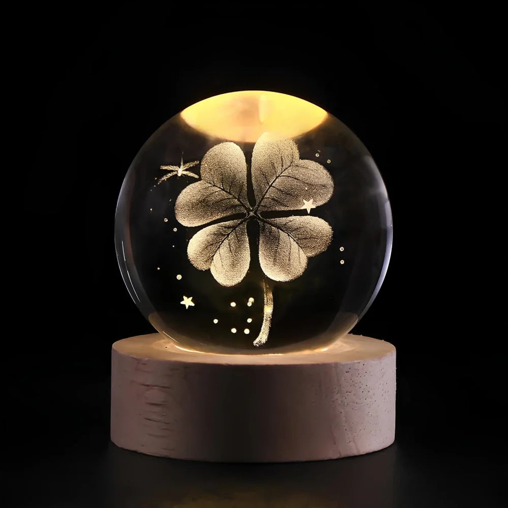 Lichtgevende kristallen bol