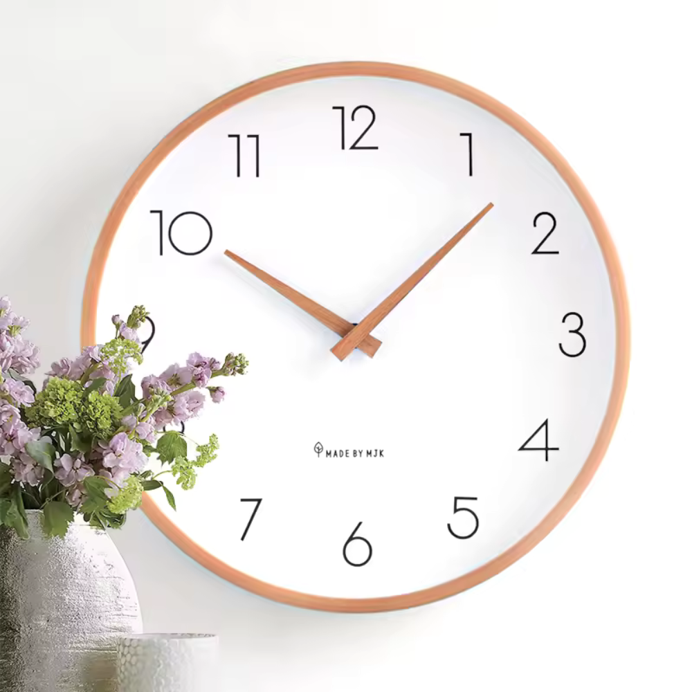 Modern Solid Wood Wall Clock Nordic Design