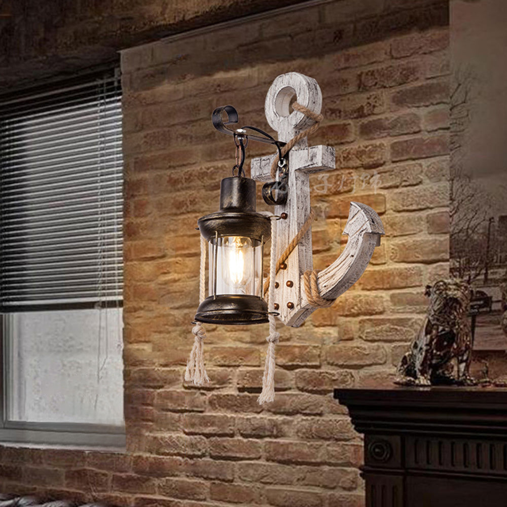 MarineGlow | Anker van hout LED lamp