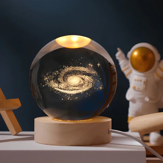 Lichtgevende kristallen bol