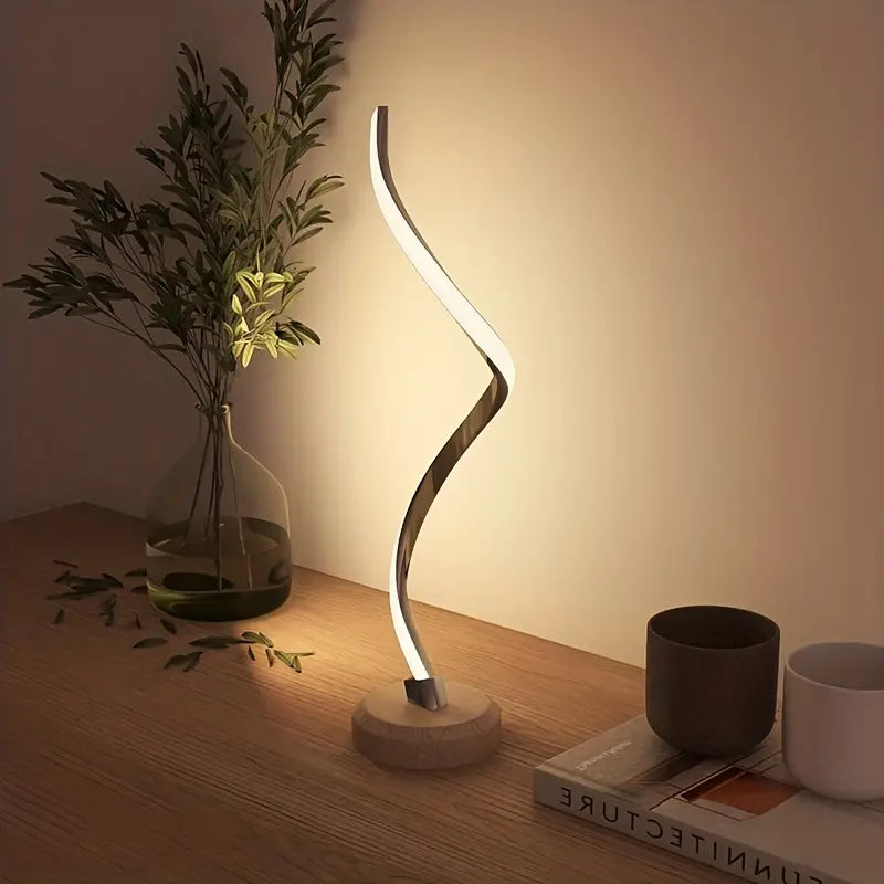 DimGlow | Luksuriøs & Moderne Træbord Lamp