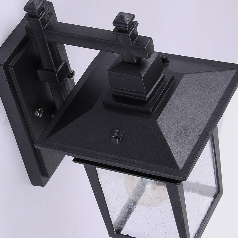 VARENO Wandlamp Buiten – Zwart Design met Verstelbare Kap – Aluminium & Glas – E27 Fitting