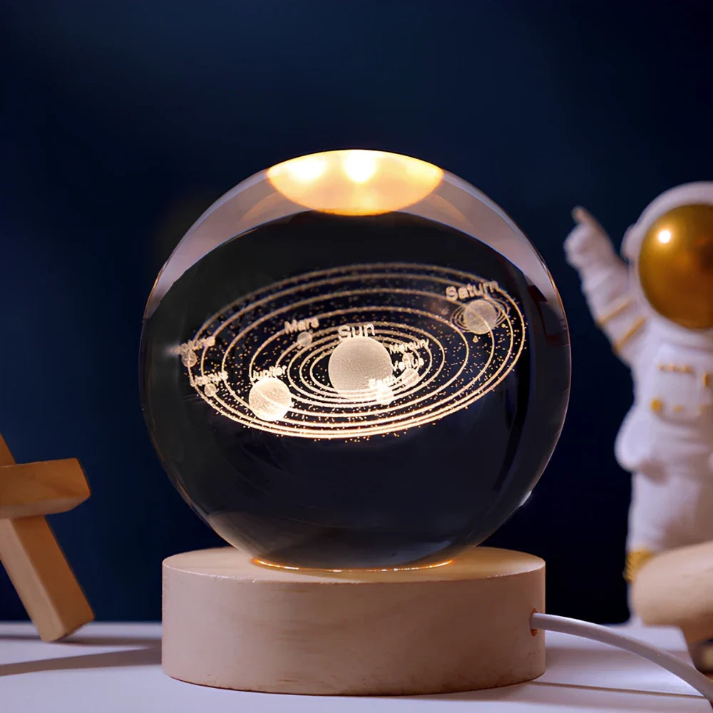 Lichtgevende kristallen bol
