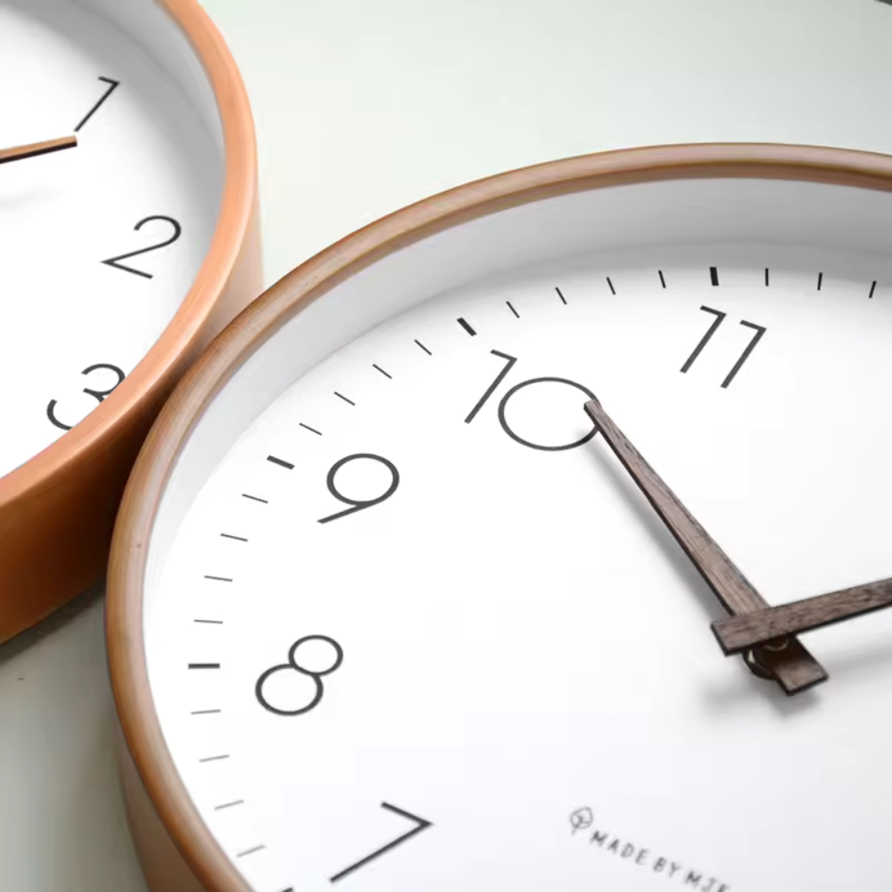 Modern Solid Wood Wall Clock Nordic Design