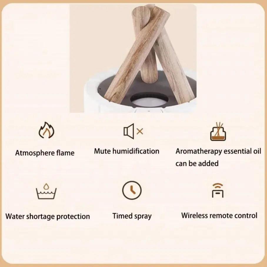 Luchtbevochtiger - Vlam tafellamp