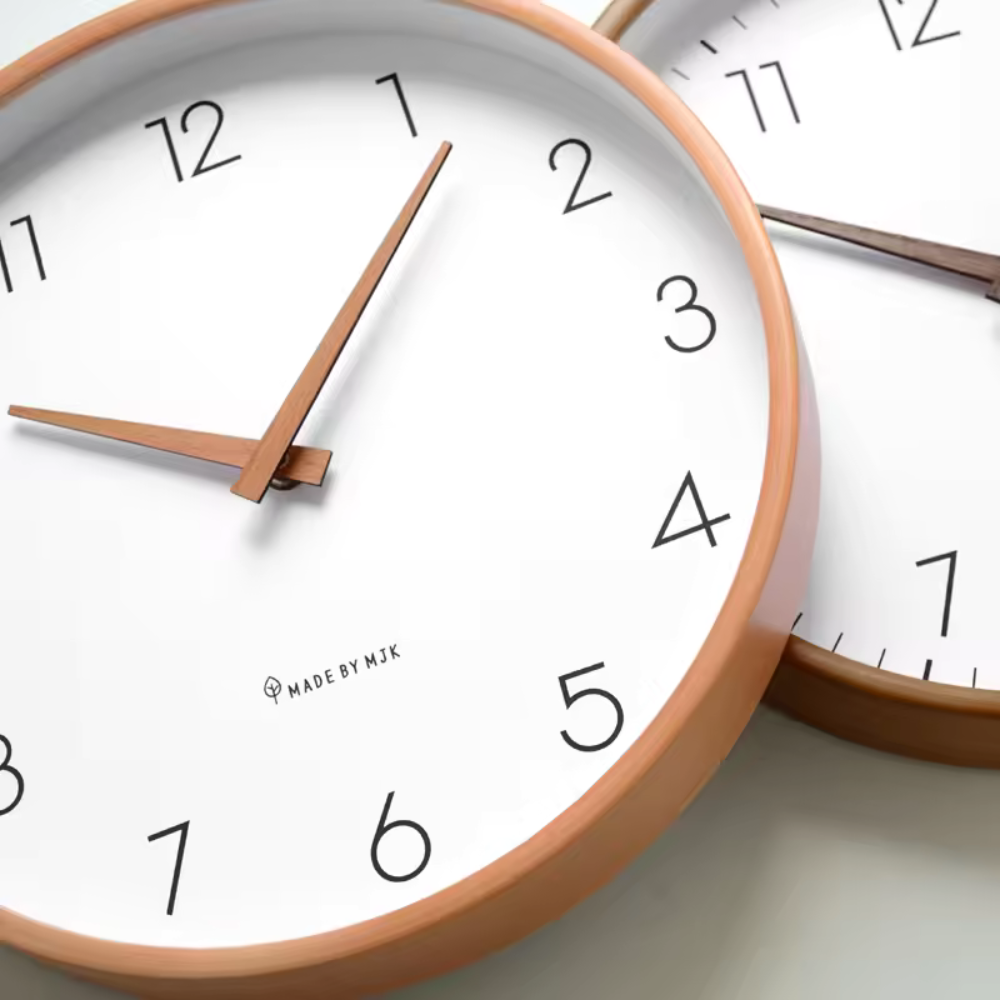 Modern Solid Wood Wall Clock Nordic Design