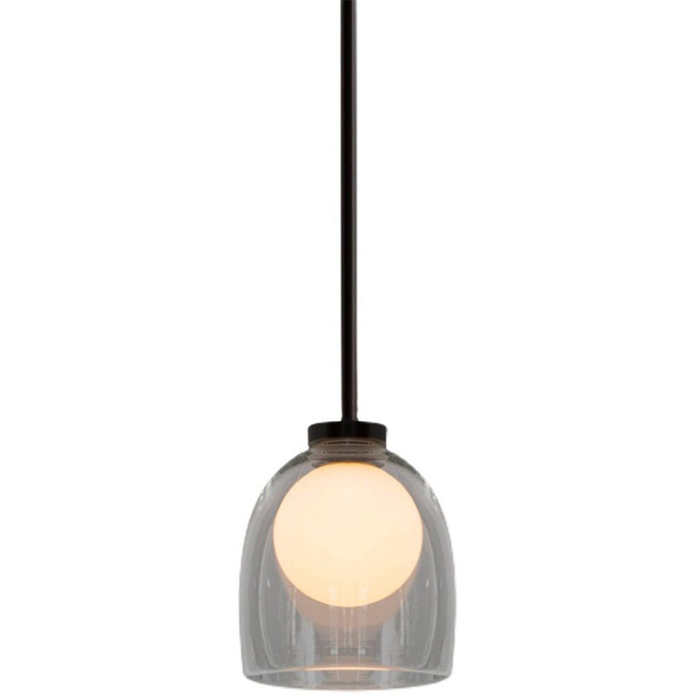 Moderne kroonluchter glazen bol hanglamp