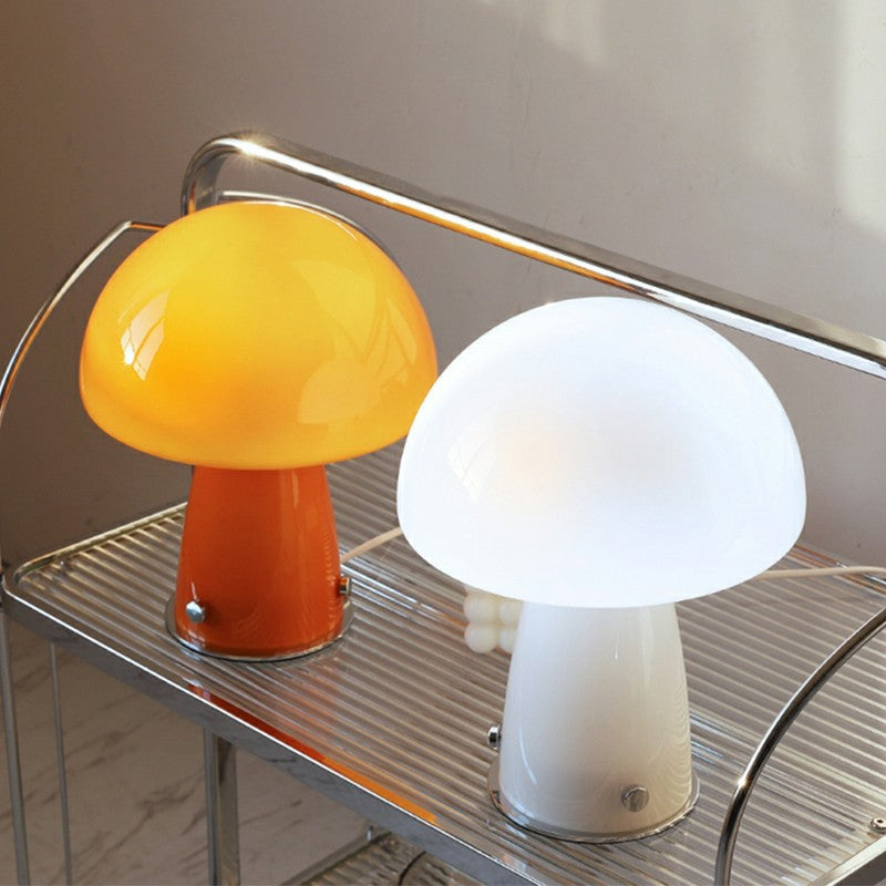 LampenTraum | Scandinavische LED tafellamp in oranje en wit