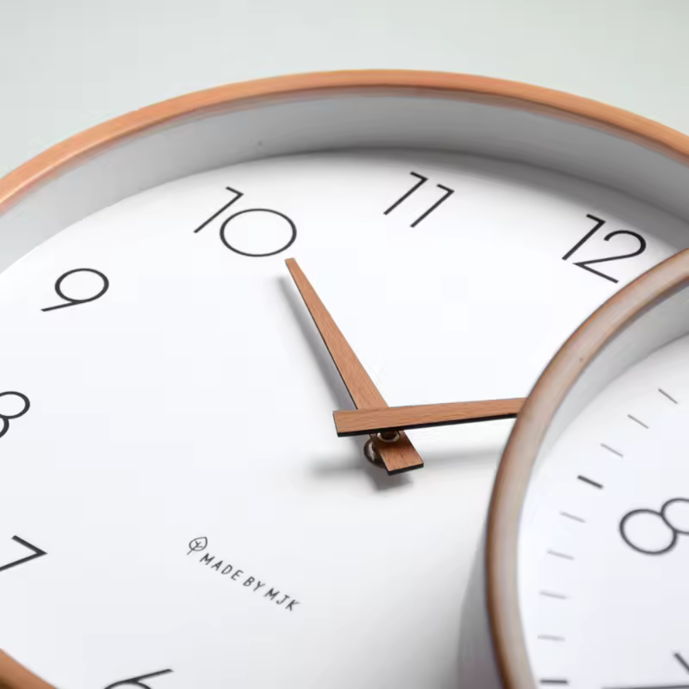 Modern Solid Wood Wall Clock Nordic Design