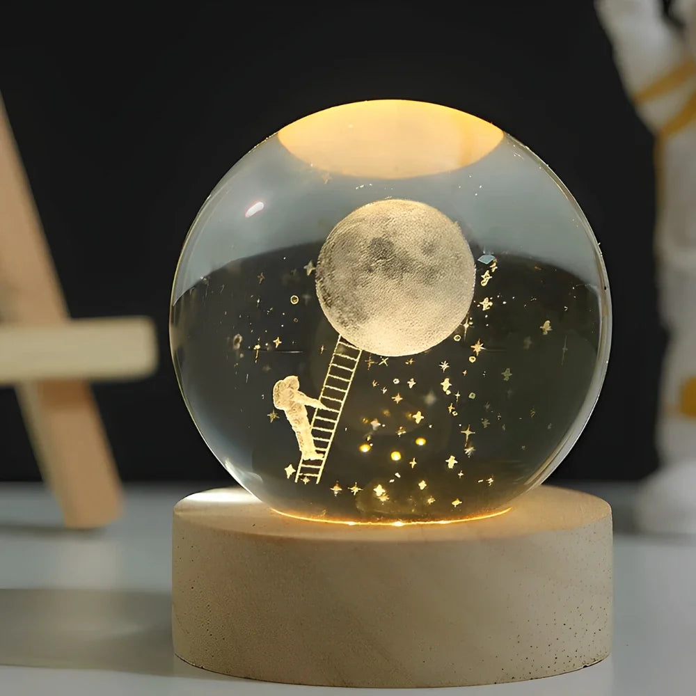 Lichtgevende kristallen bol