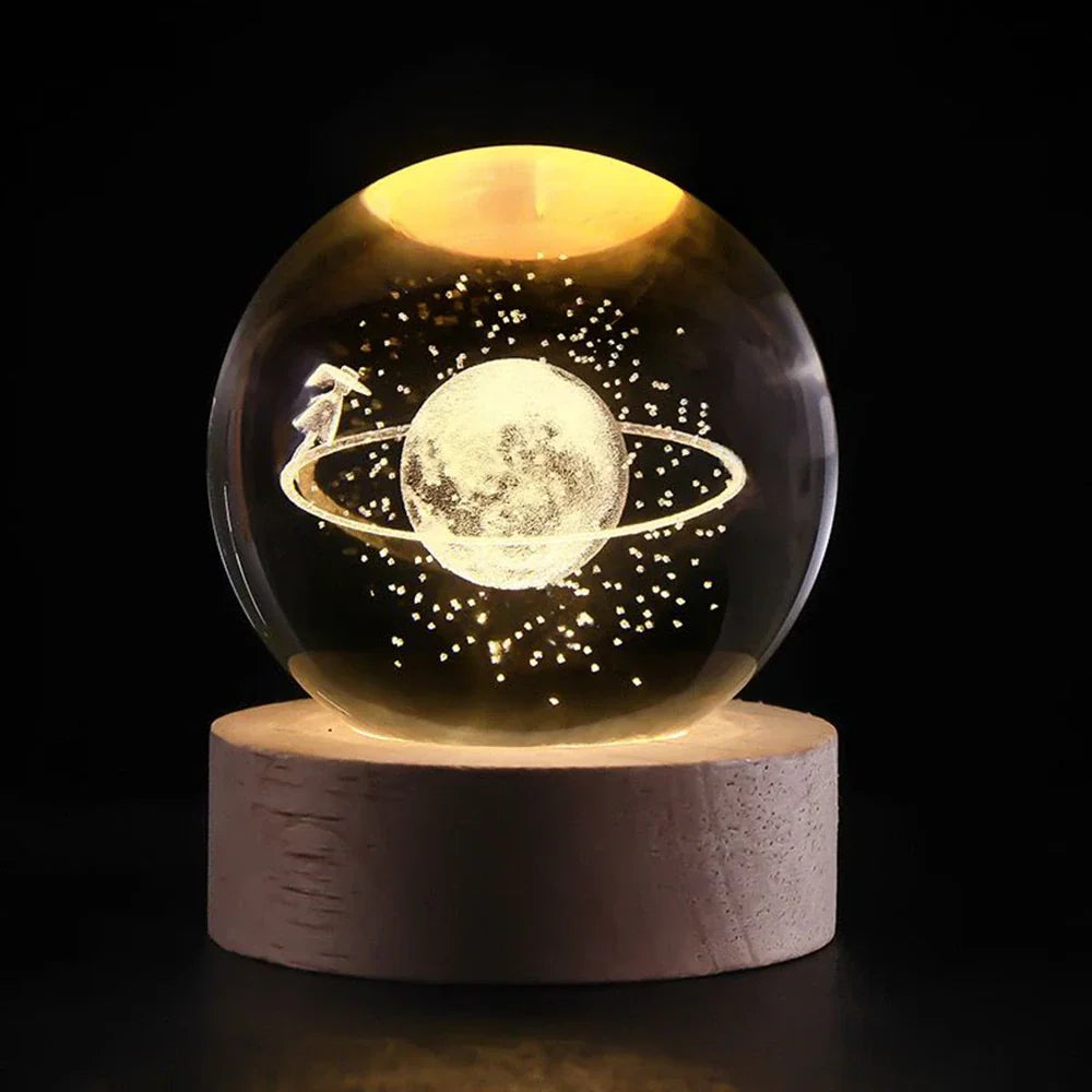 Lichtgevende kristallen bol