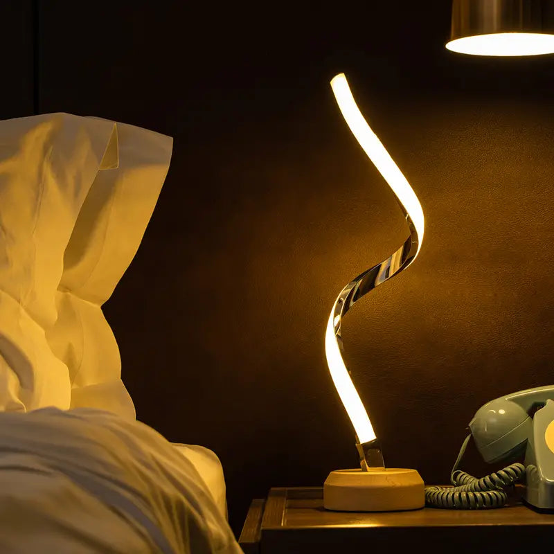 DimGlow | Luksuriøs & Moderne Træbord Lamp