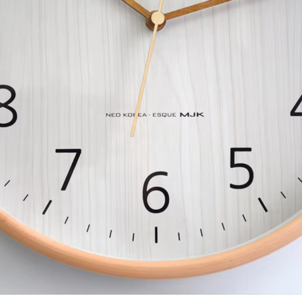Modern Solid Wood Wall Clock Nordic Design