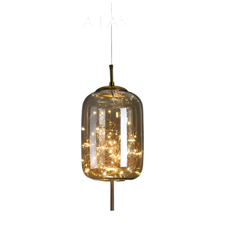 Essence | Exquisite bruin glazen hanglamp