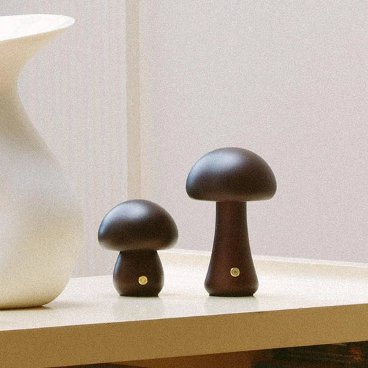 Timber Mushie Lamp | Notenhout | Normaal