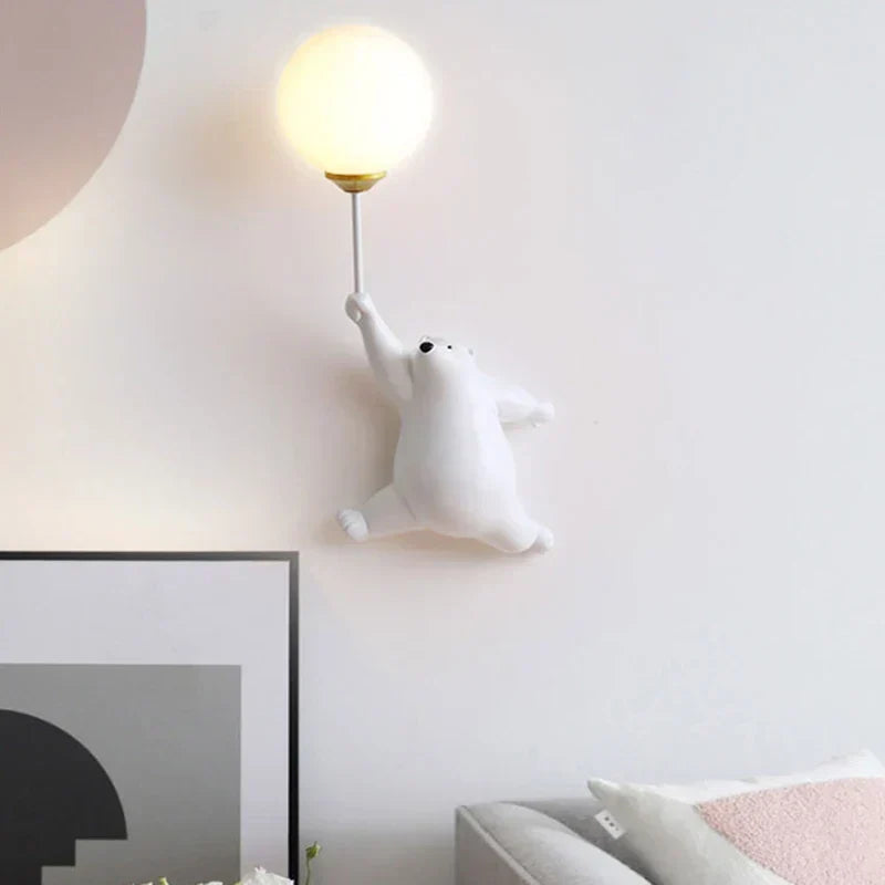 BearClock - Grappige LED beer wandlamp voor de kinderkamer